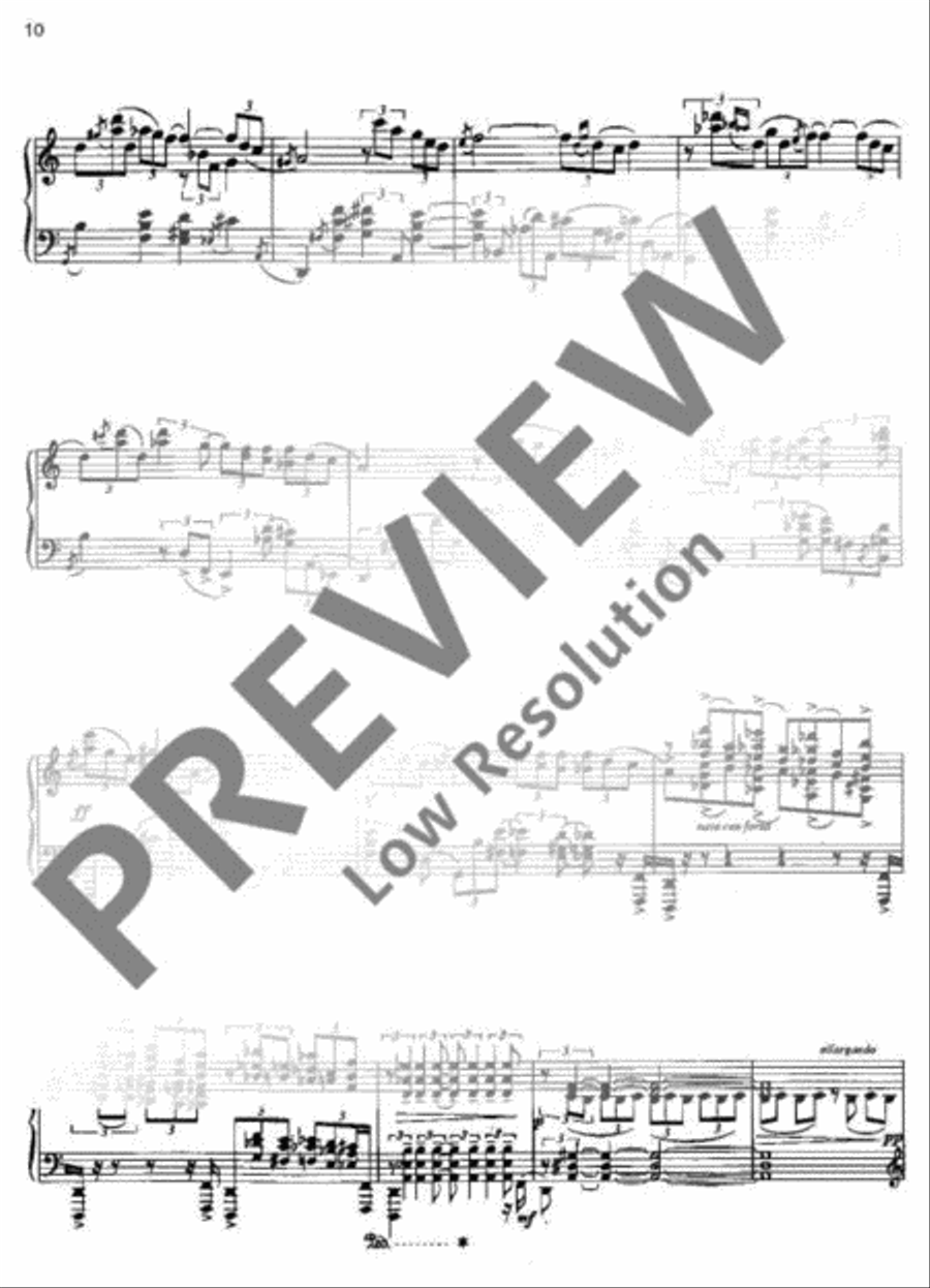 Capriccio, Notturno and Blues Piano Solo scores gallery preview page 11