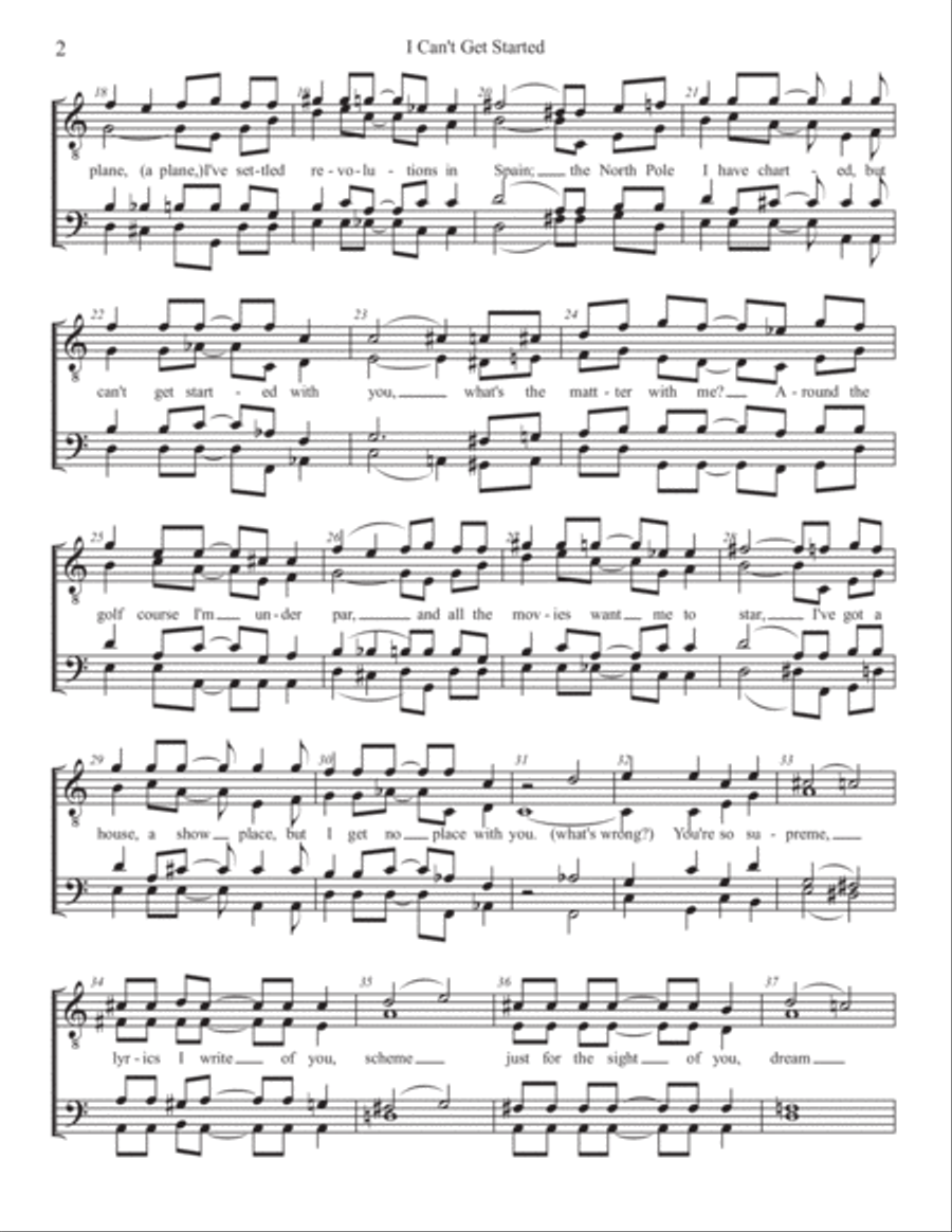 I Can't Get Started TTBB scores gallery preview page 2