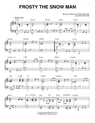 Book cover for Frosty The Snow Man [Jazz version] (arr. Brent Edstrom)