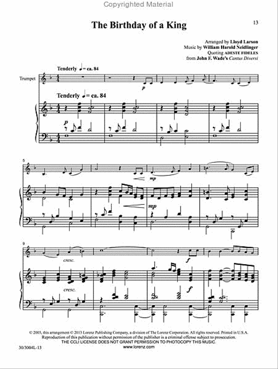 Trumpet Tidings of Joy! Trumpet Solo scores gallery preview page 4