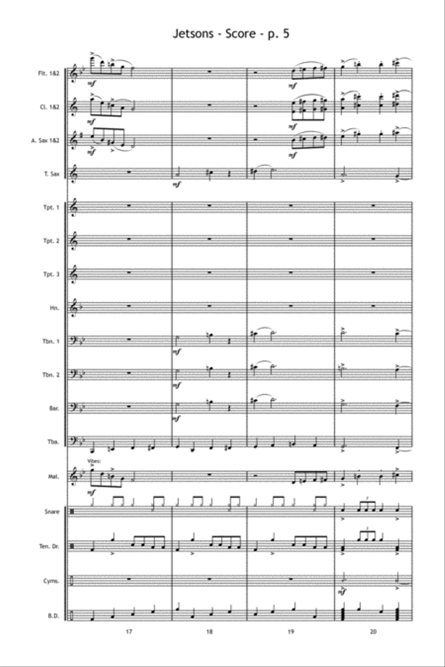 Jetsons Marching Band scores gallery preview page 6