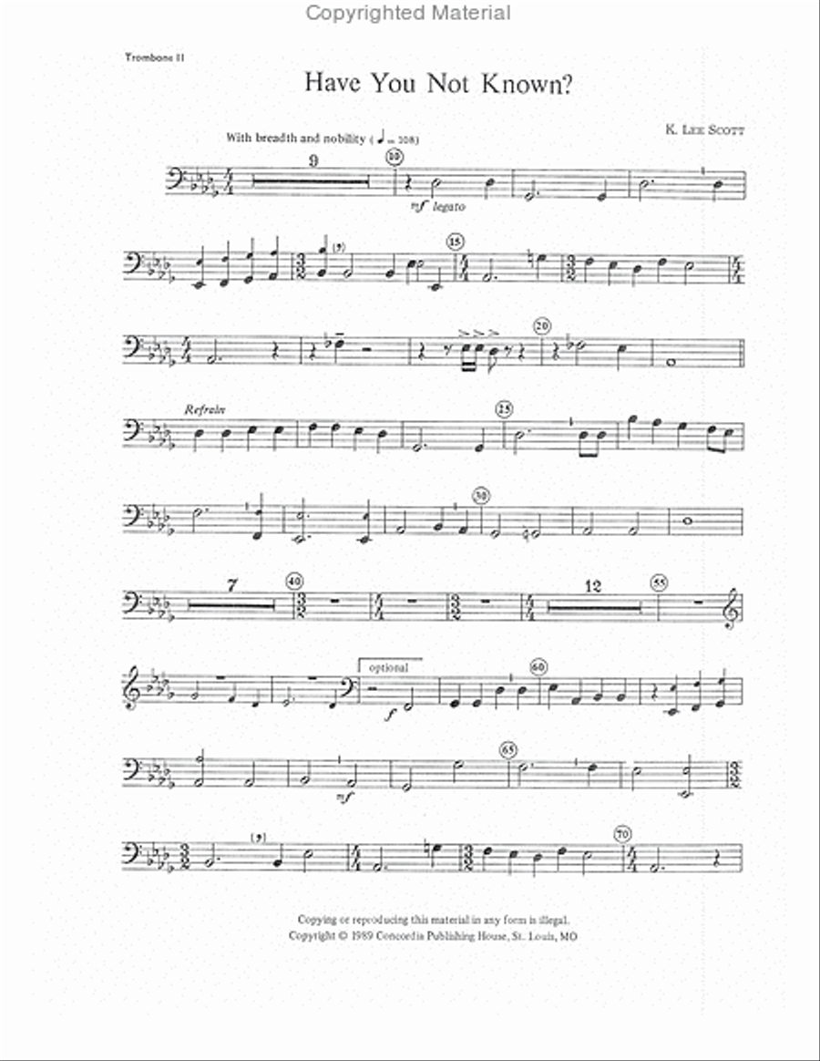 Have You Not Known (Instrumental Parts) Choir scores gallery preview page 8