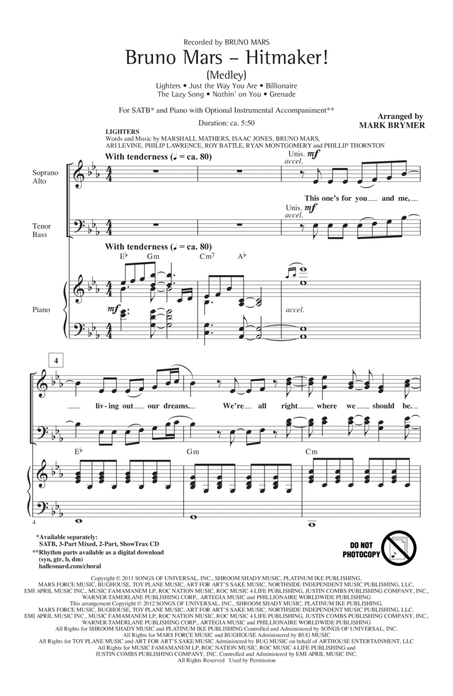 Bruno Mars: Hitmaker! (Medley)