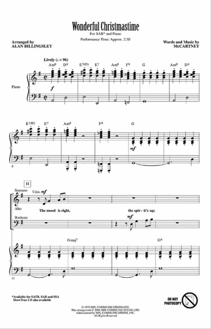 <br>Sheet music extract