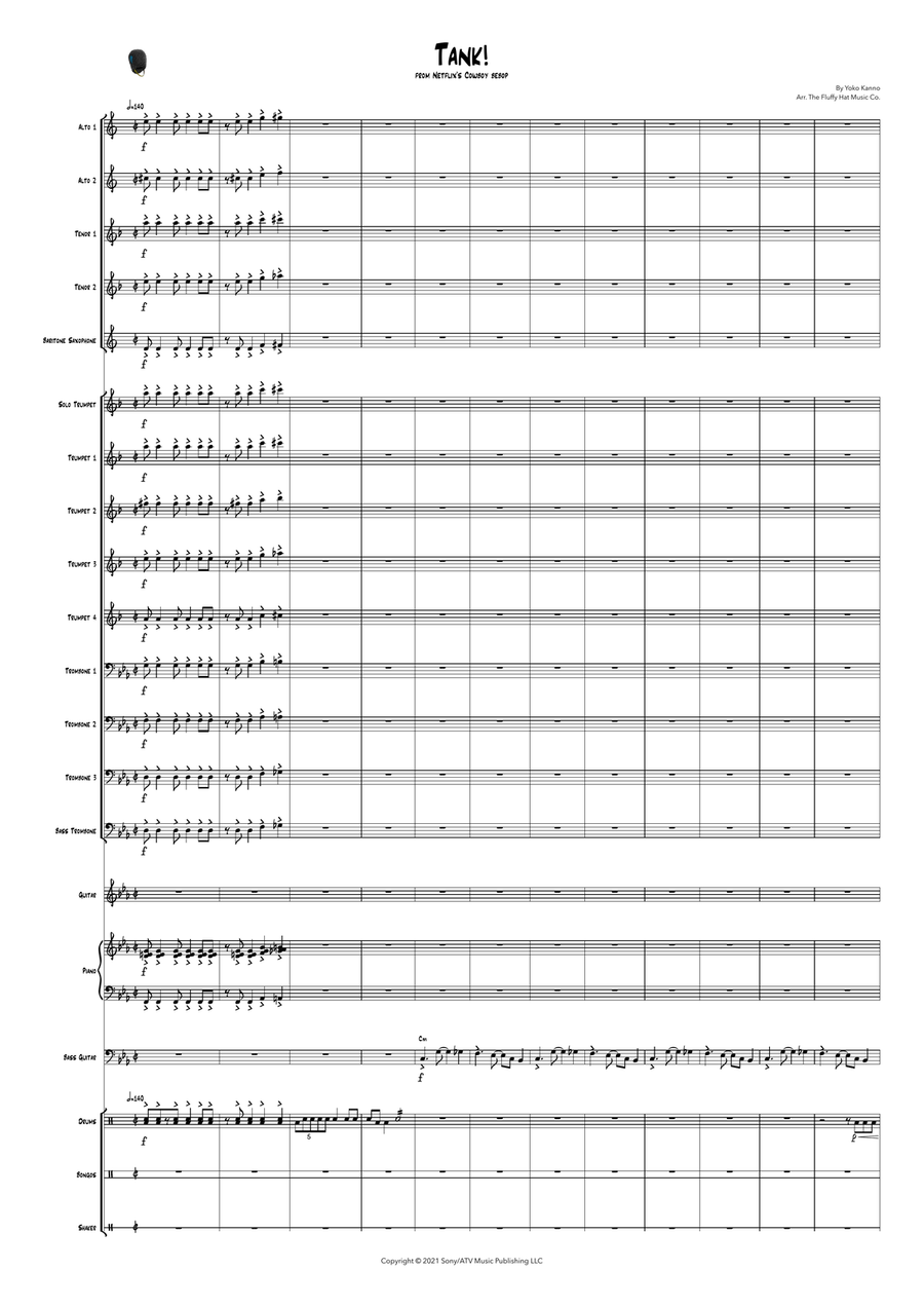 Tank! Jazz Ensemble scores gallery preview page 1