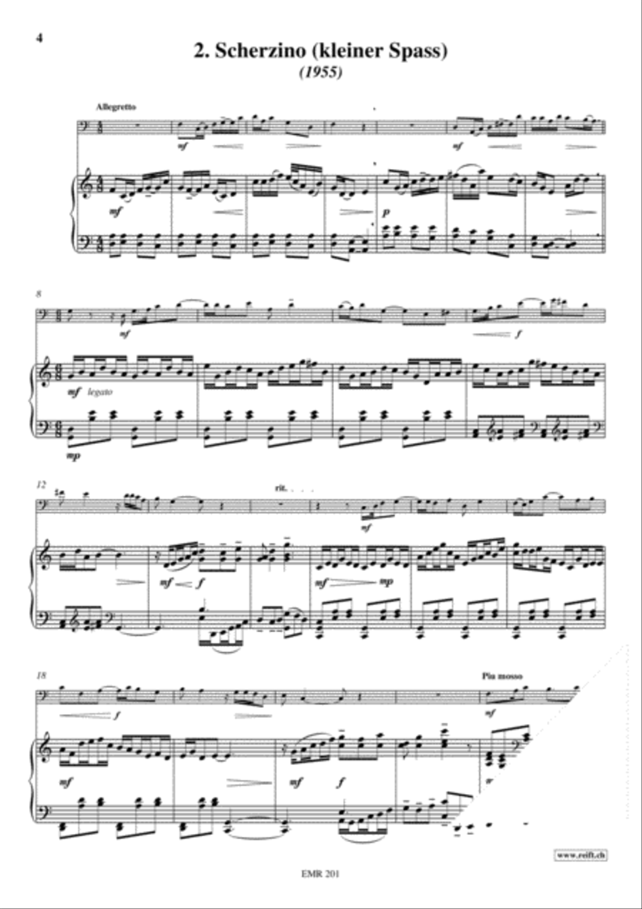 3 Stucke Piano Accompaniment scores gallery preview page 4
