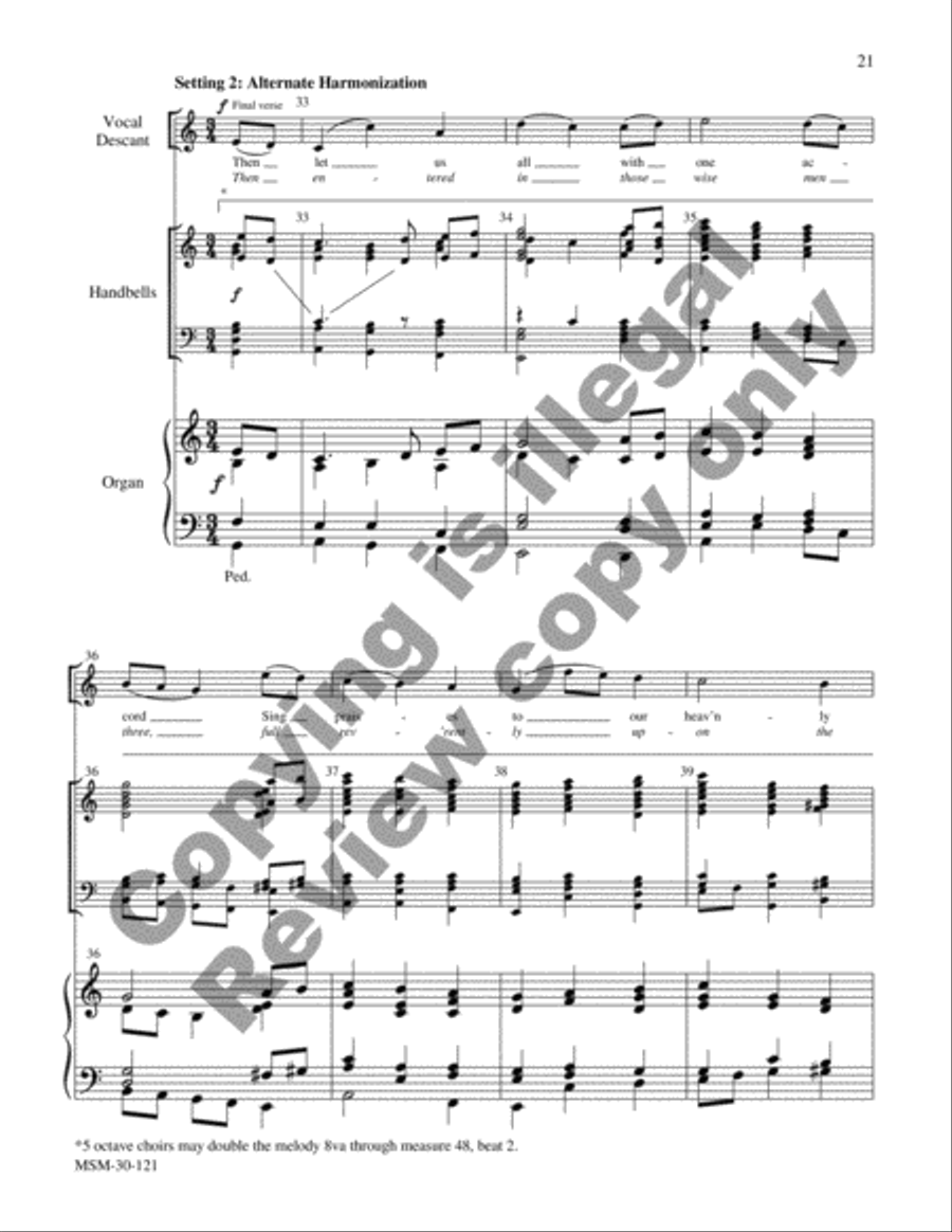 Flexible Hymn Accompaniments for Handbells, Set 1 Choir scores gallery preview page 30