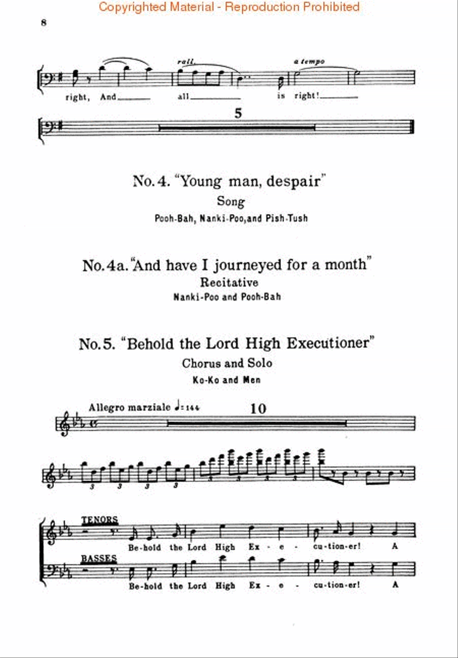 The Mikado 4-Part scores gallery preview page 3