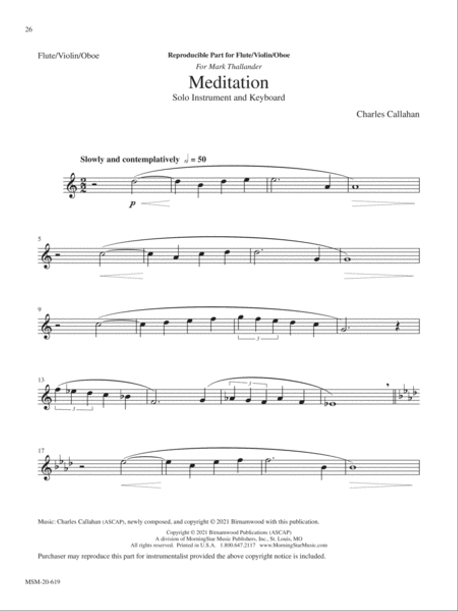 Meditation Piano scores gallery preview page 4