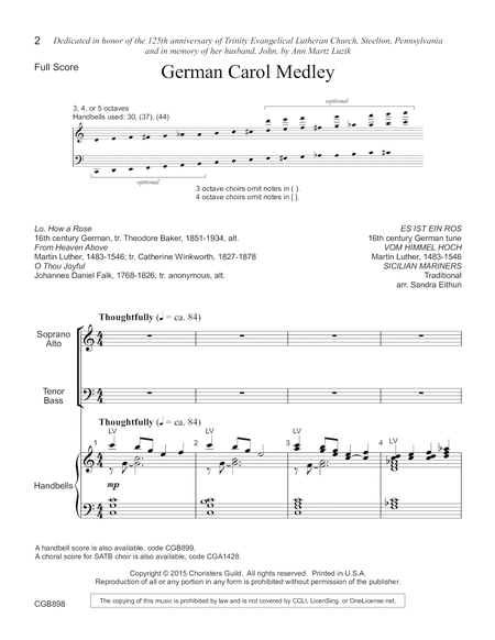 German Carol Medley - Full Score (including reproducible SATB choral page[s]) image number null