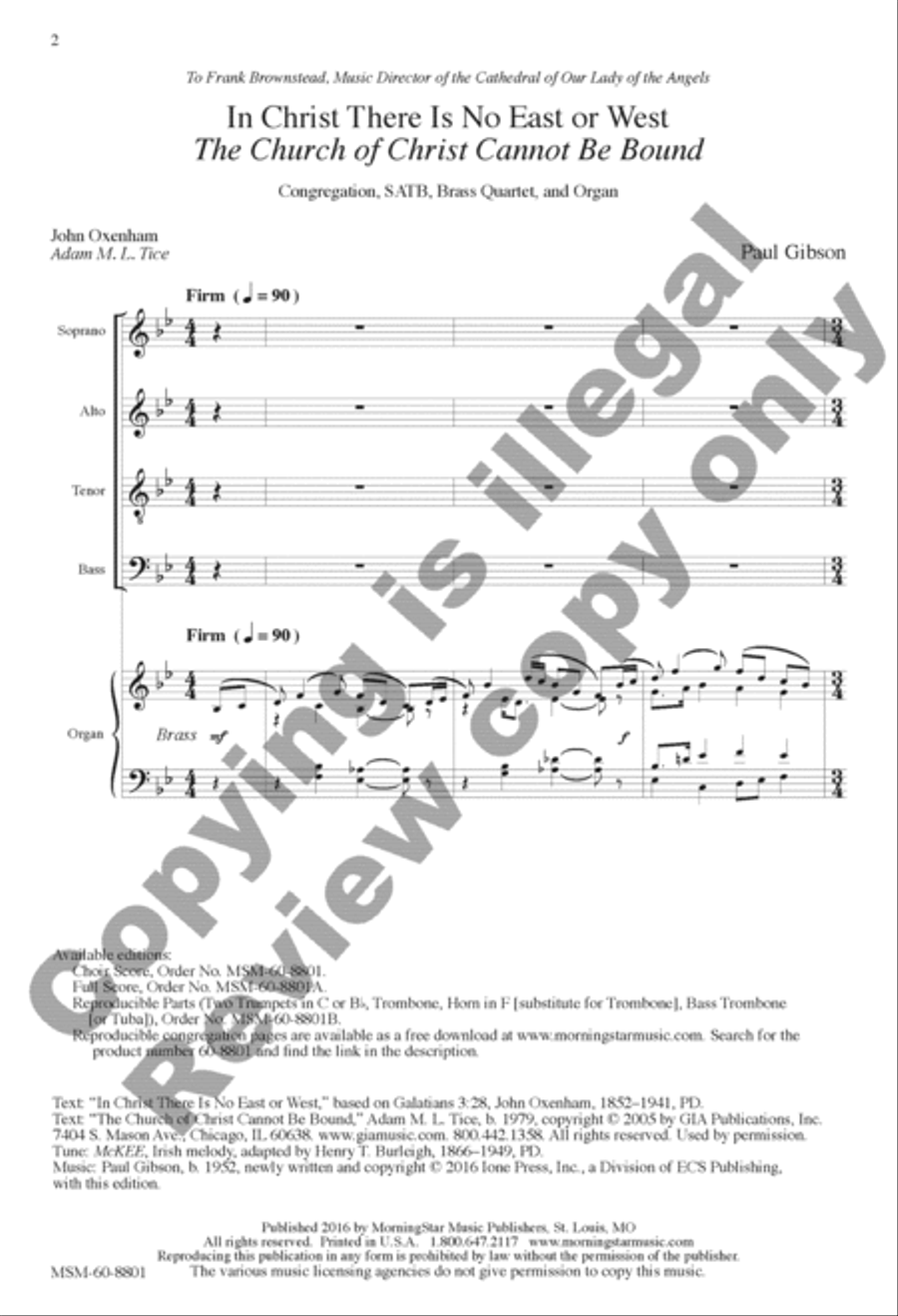 In Christ There Is No East or West (Choral Score) 4-Part scores gallery preview page 12