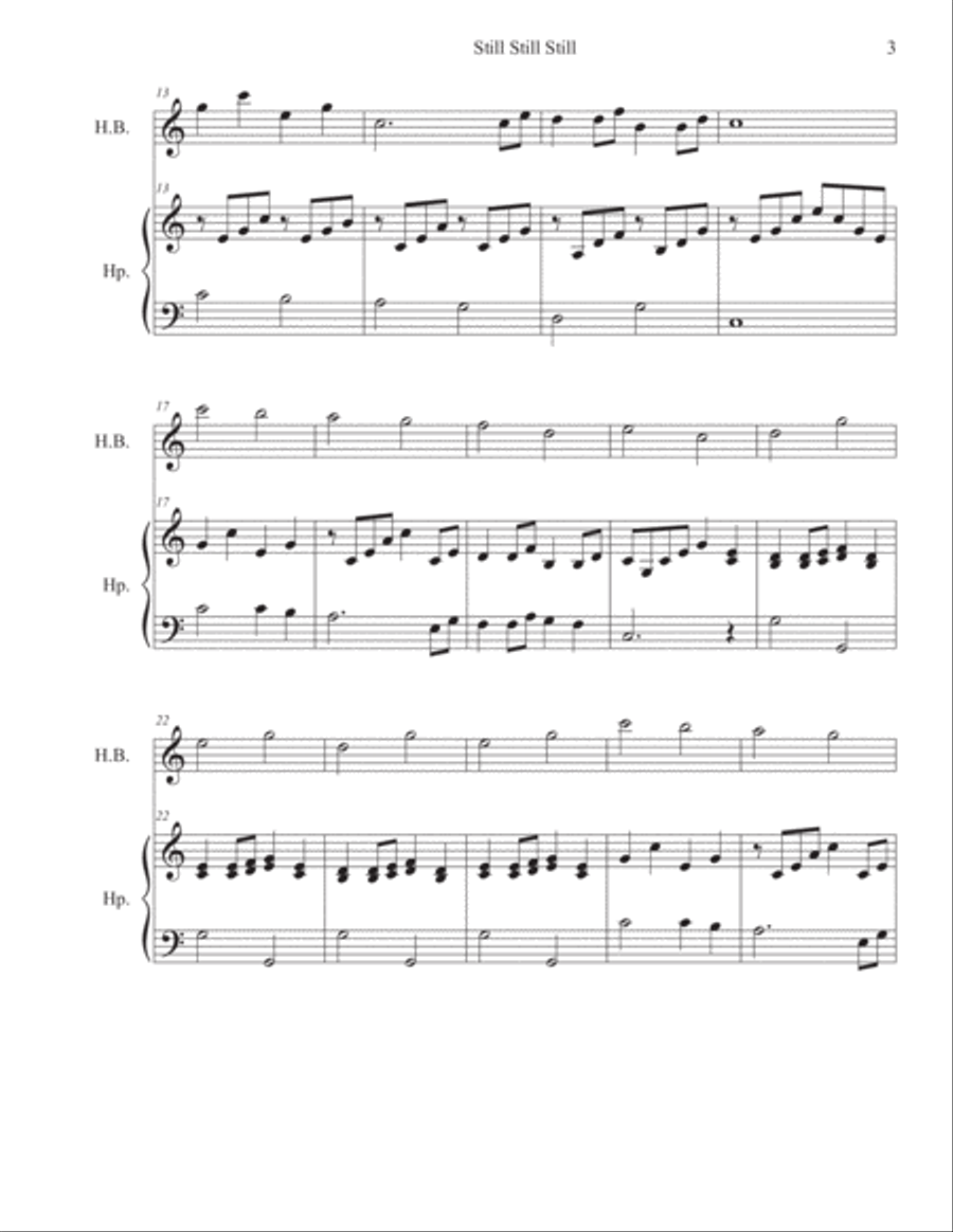 Still Still Still Still Still Still Handbell Choir scores gallery preview page 3