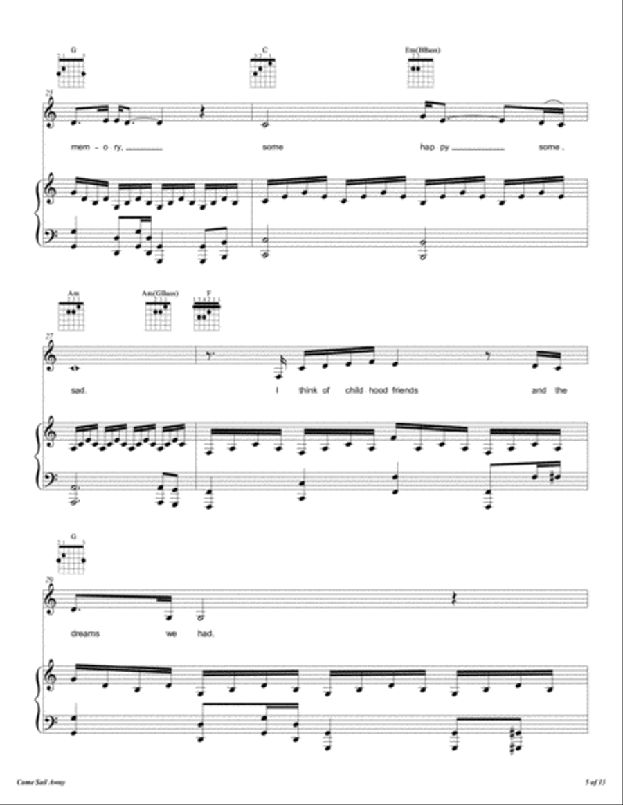 Come Sail Away Voice scores gallery preview page 6