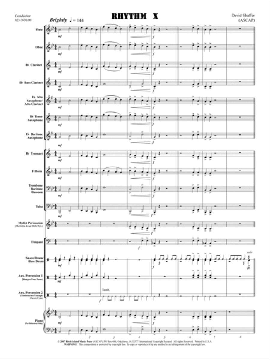 Rhythm X Concert Band scores gallery preview page 2
