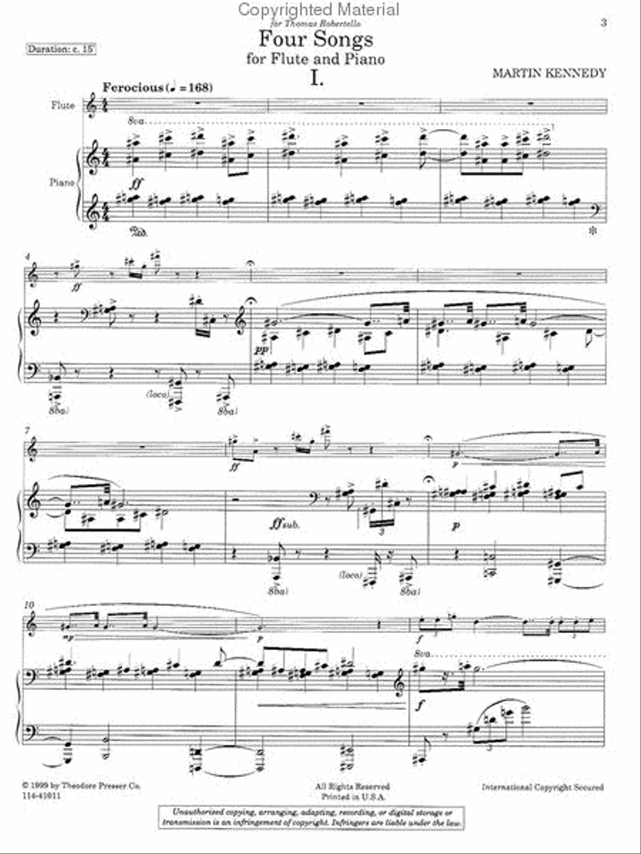 Four Songs Four Songs Chamber Music scores gallery preview page 2