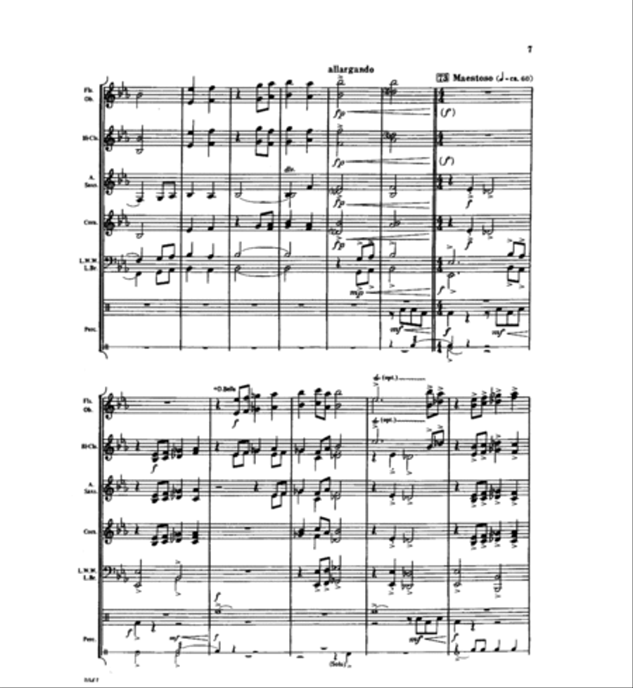 Thunder Mountain Overture Concert Band scores gallery preview page 8