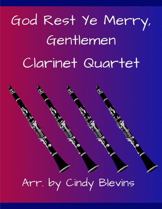 Book cover for God Rest Ye Merry, Gentlemen, for Clarinet Quartet