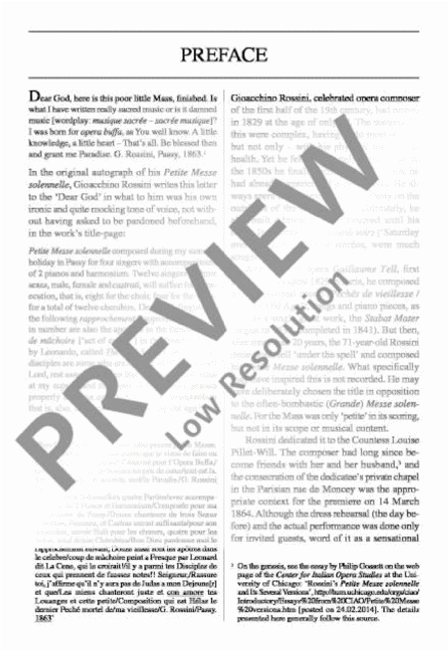 Petite Messe Solennelle Choir scores gallery preview page 4