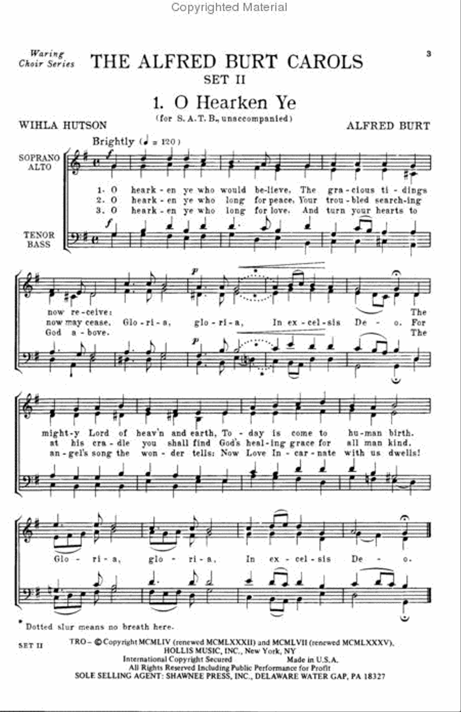 The Alfred Burt Carols – Set 2 4-Part scores gallery preview page 2