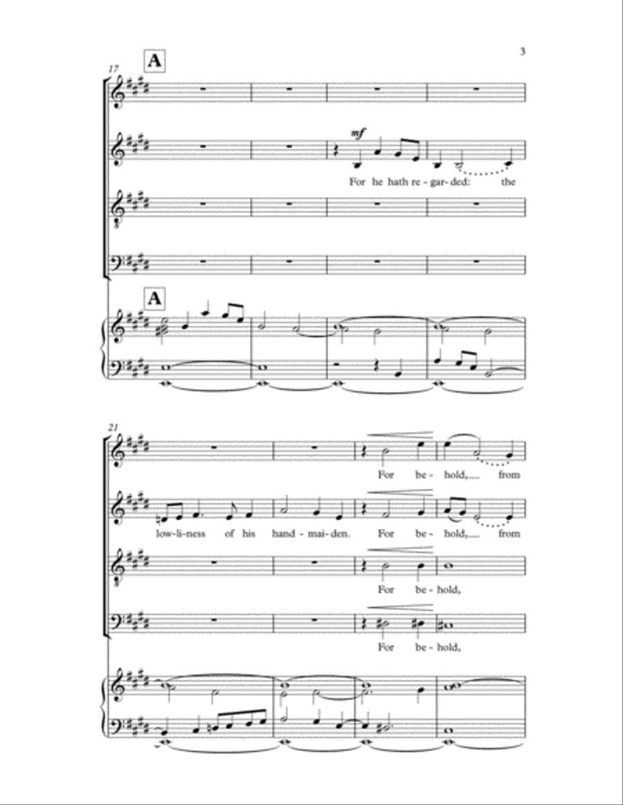 Magnificat and Nunc Dimittis 4-Part scores gallery preview page 3