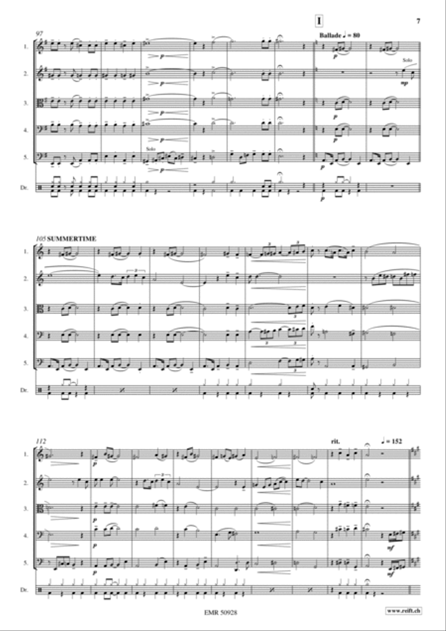 Wonderful Gershwin String Quintet scores gallery preview page 6