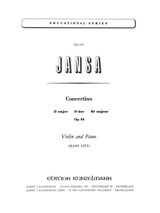 Book cover for Concertino for violin