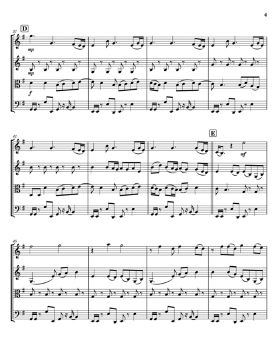 Fantasy Fantasy String Quartet scores gallery preview page 4