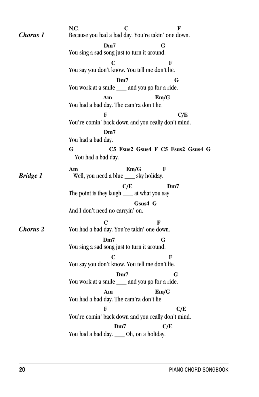 Bad Day Bad Day Piano scores gallery preview page 2