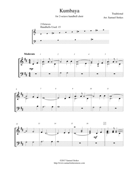 Kumbaya - for 2-octave handbell choir image number null