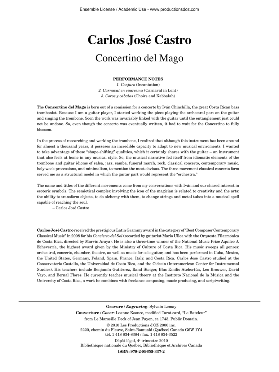 Concertino del Mago Concertino del Mago Trombone scores gallery preview page 1
