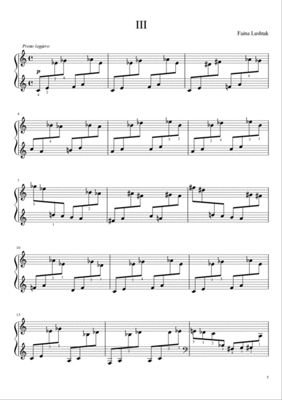 5 Preludes - Faina Lushtak Piano Solo scores gallery preview page 5