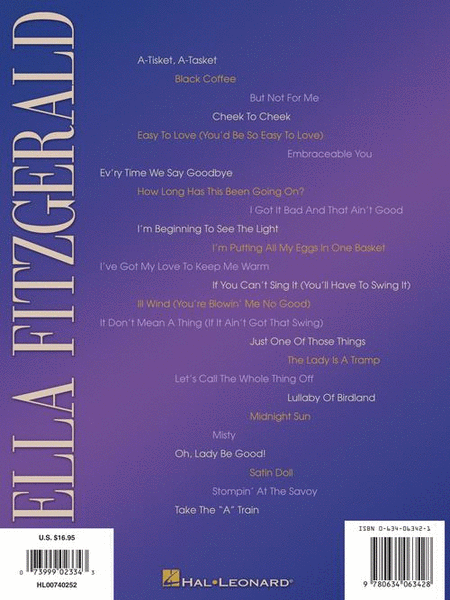 Ella Fitzgerald – Original Keys for Singers