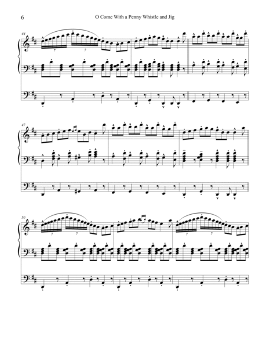 O Come with a Penny Whistle and Jig (Variation on 