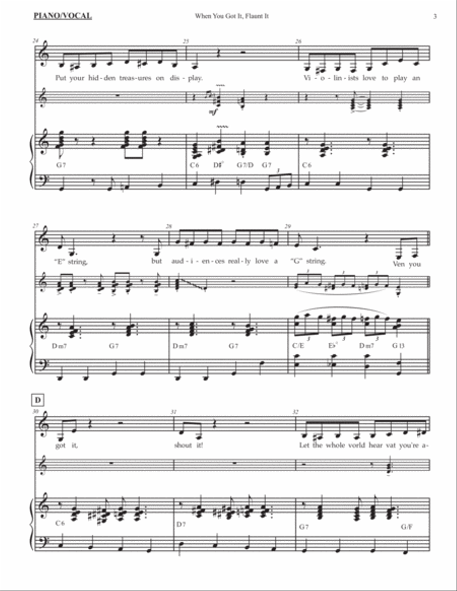 When You Got It, Flaunt It from THE PRODUCERS Voice scores gallery preview page 5