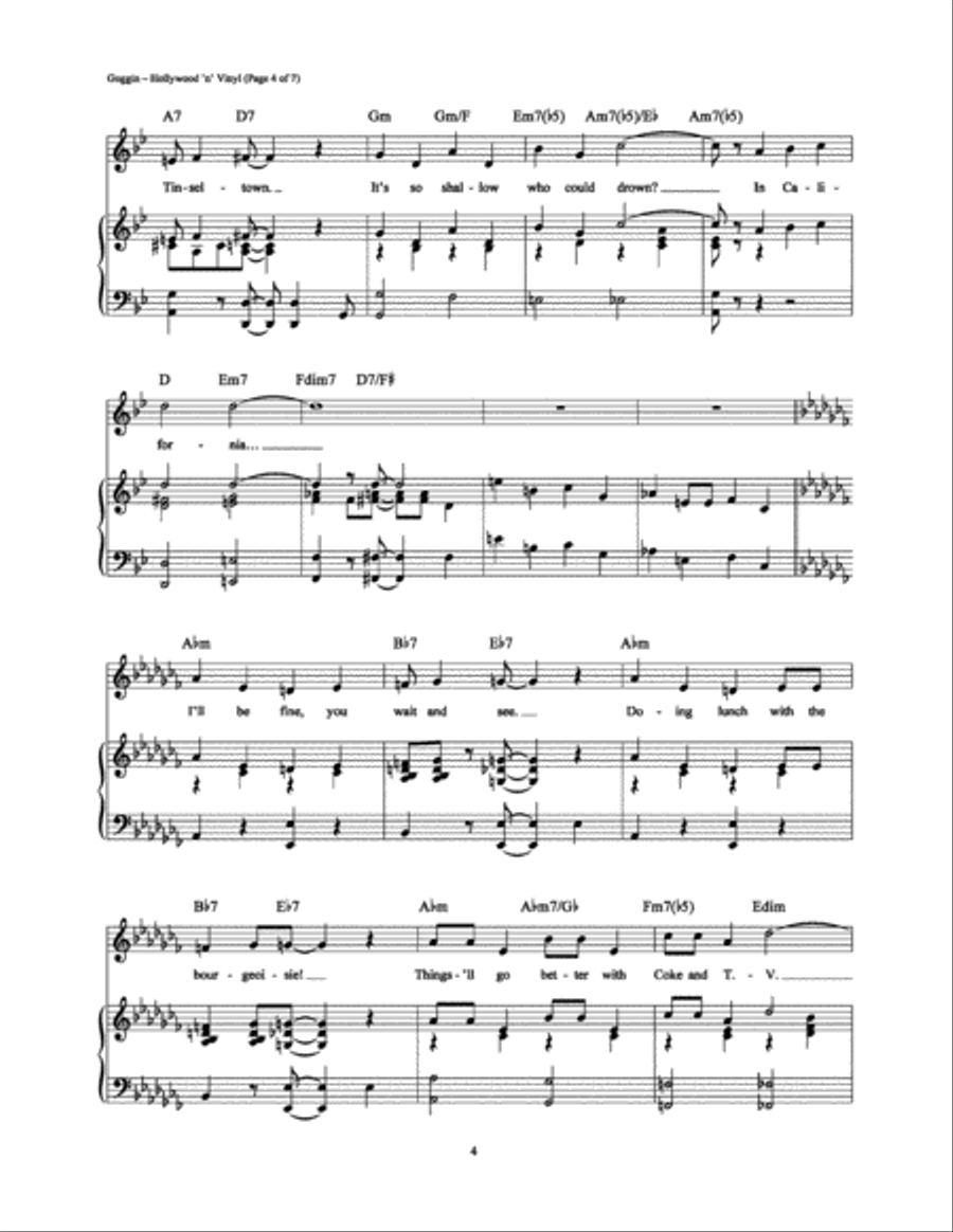 Hollywood 'n' Vinyl Hollywood 'n' Vinyl Piano, Vocal, Guitar scores gallery preview page 4