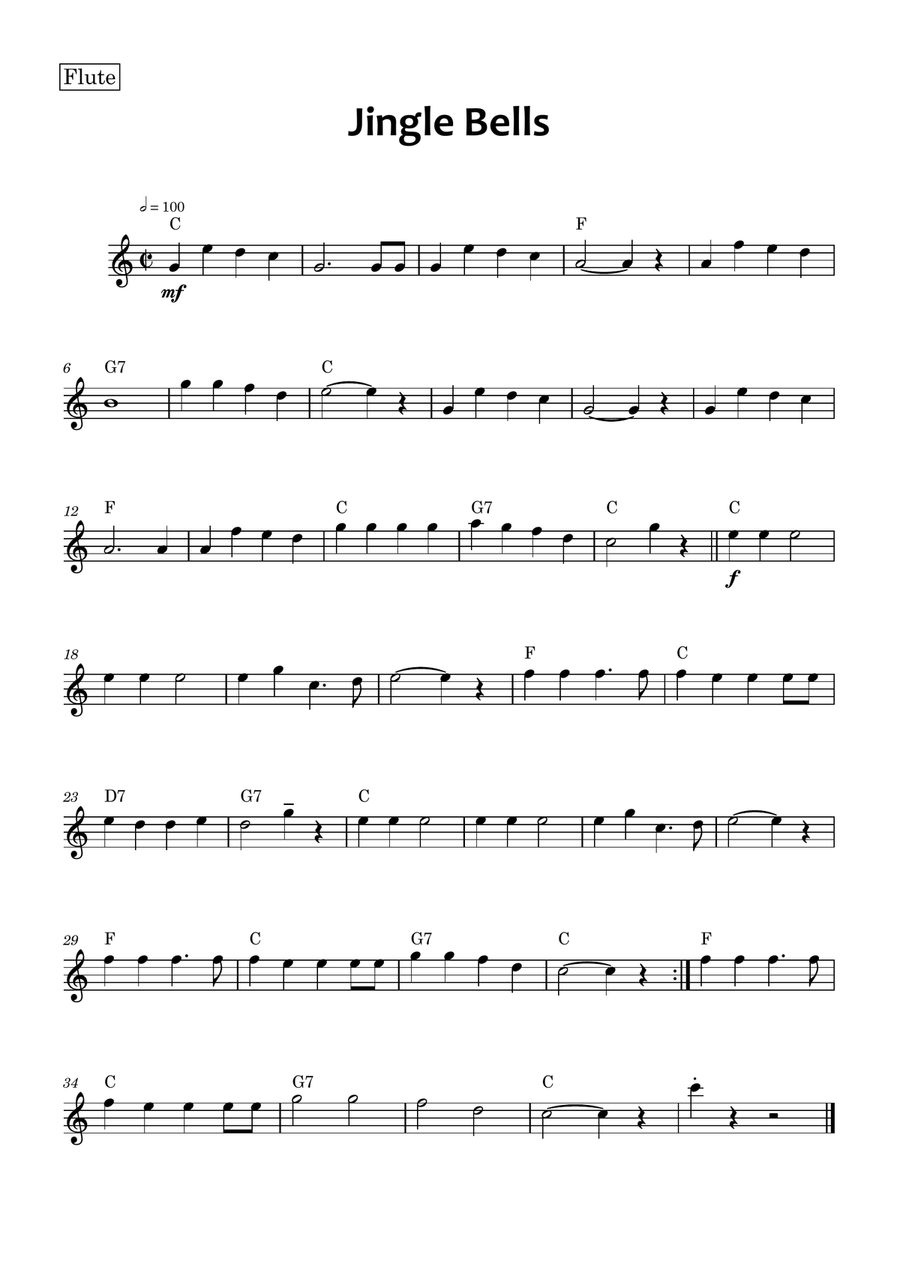 Jingle Bells Woodwind Quartet scores gallery preview page 4