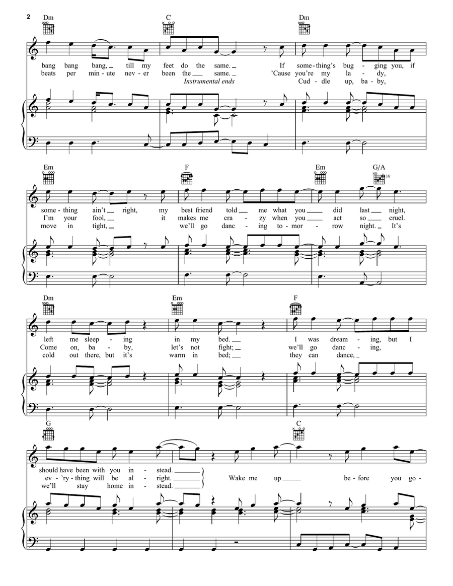 Wake Me Up Before You Go-Go Acoustic Guitar scores gallery preview page 2
