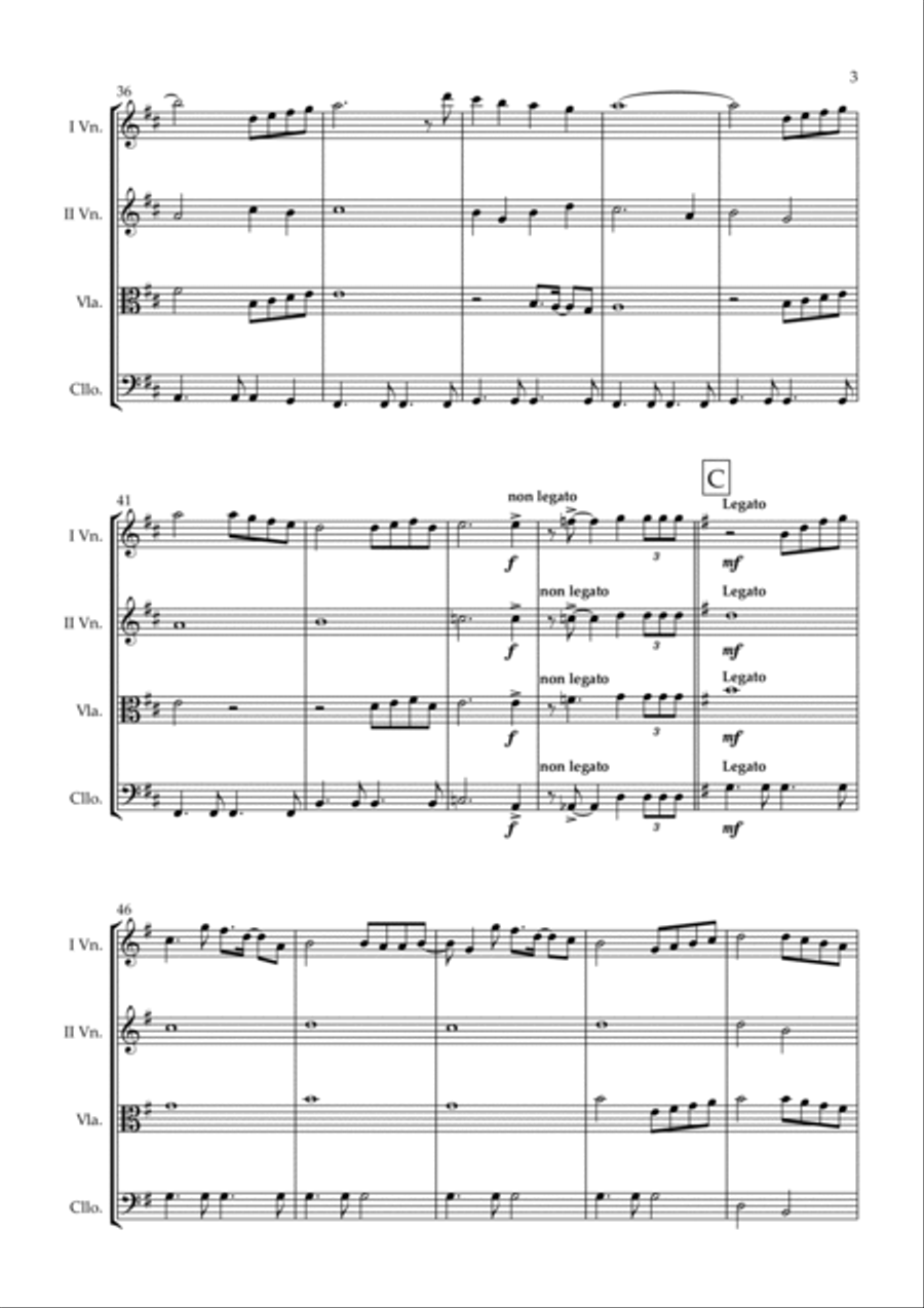 Beauty And The Beast String Quartet scores gallery preview page 3