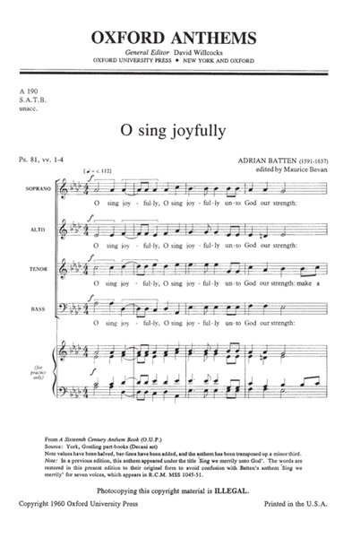 O sing joyfully
