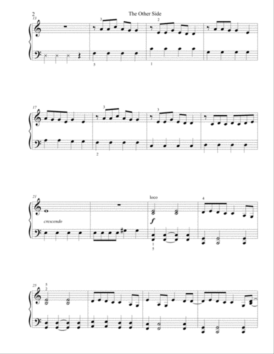 The Other Side The Other Side Easy Piano scores gallery preview page 3