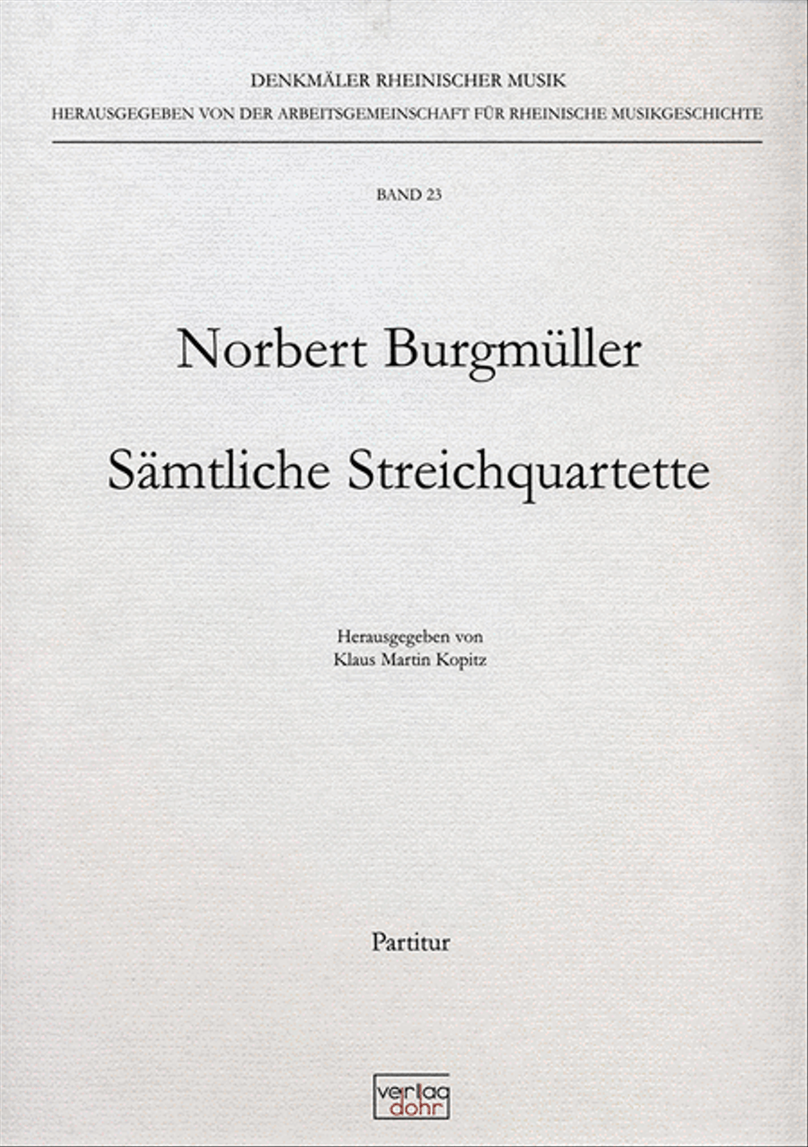 Sämtliche Streichquartette String Quartet scores gallery preview page 1