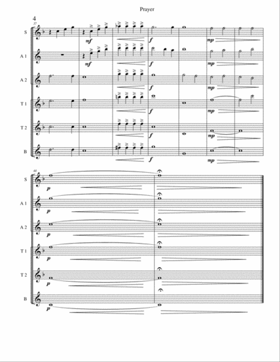 Prayer, Op. 48, No. 1 Small Ensemble scores gallery preview page 4
