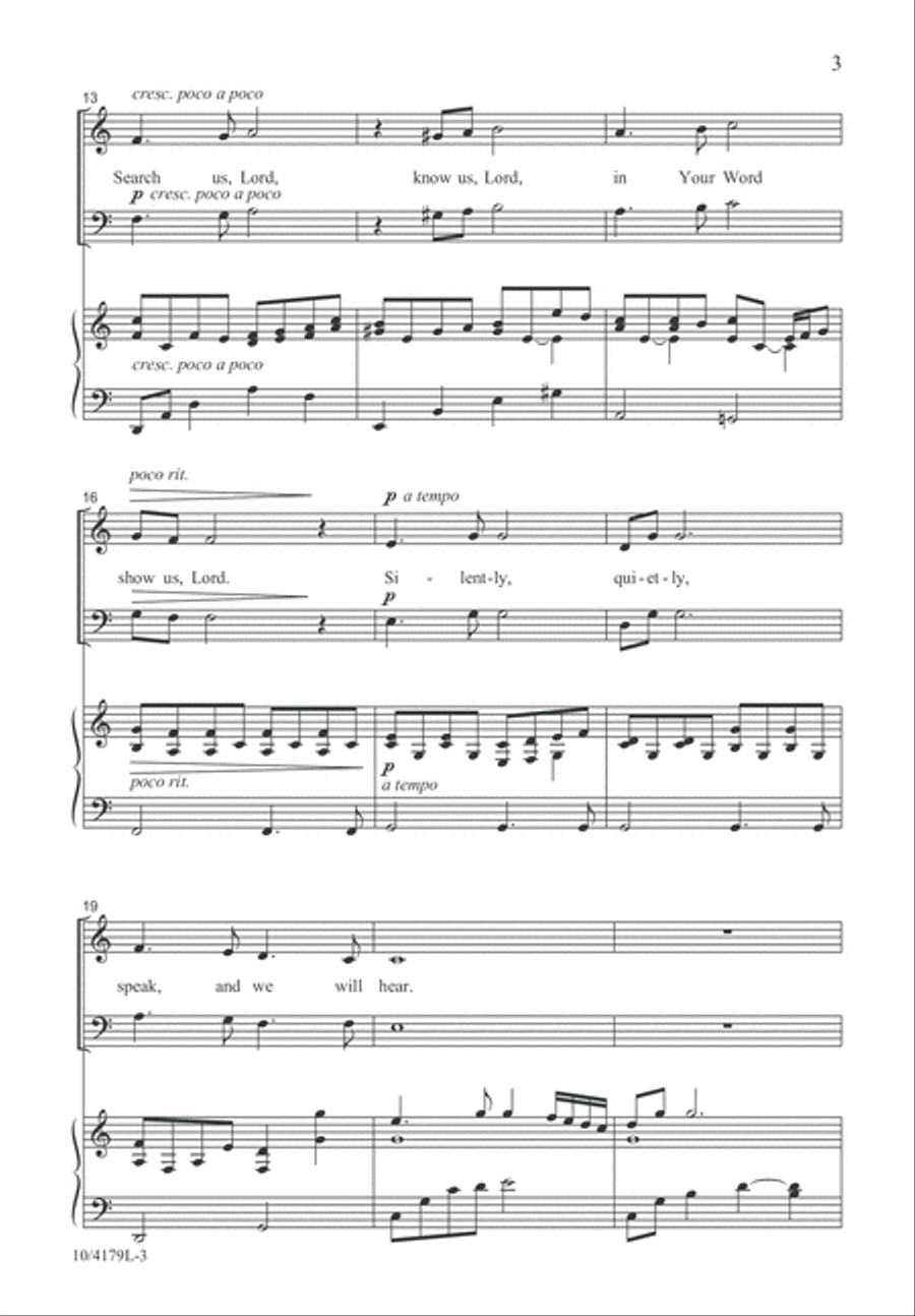 Speak and We Will Hear Speak and We Will Hear 4-Part scores gallery preview page 3