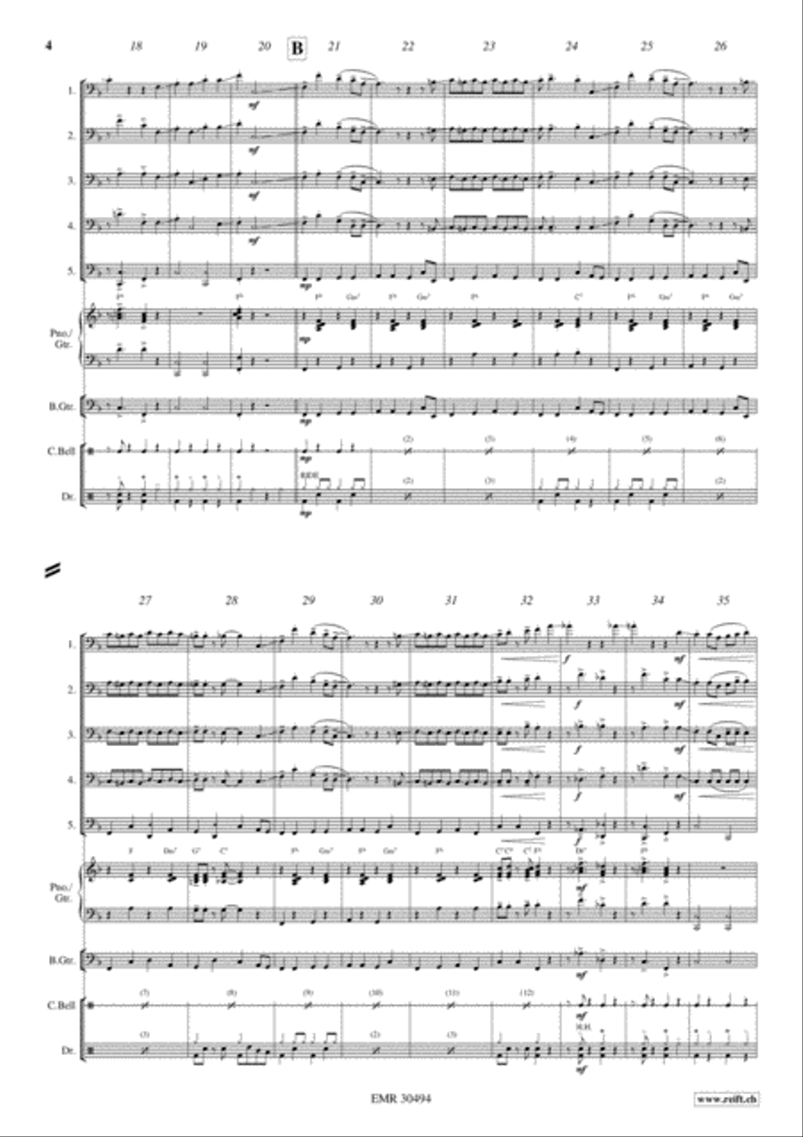 Lassus Trombones Lassus Trombones Trombone Quartet scores gallery preview page 4