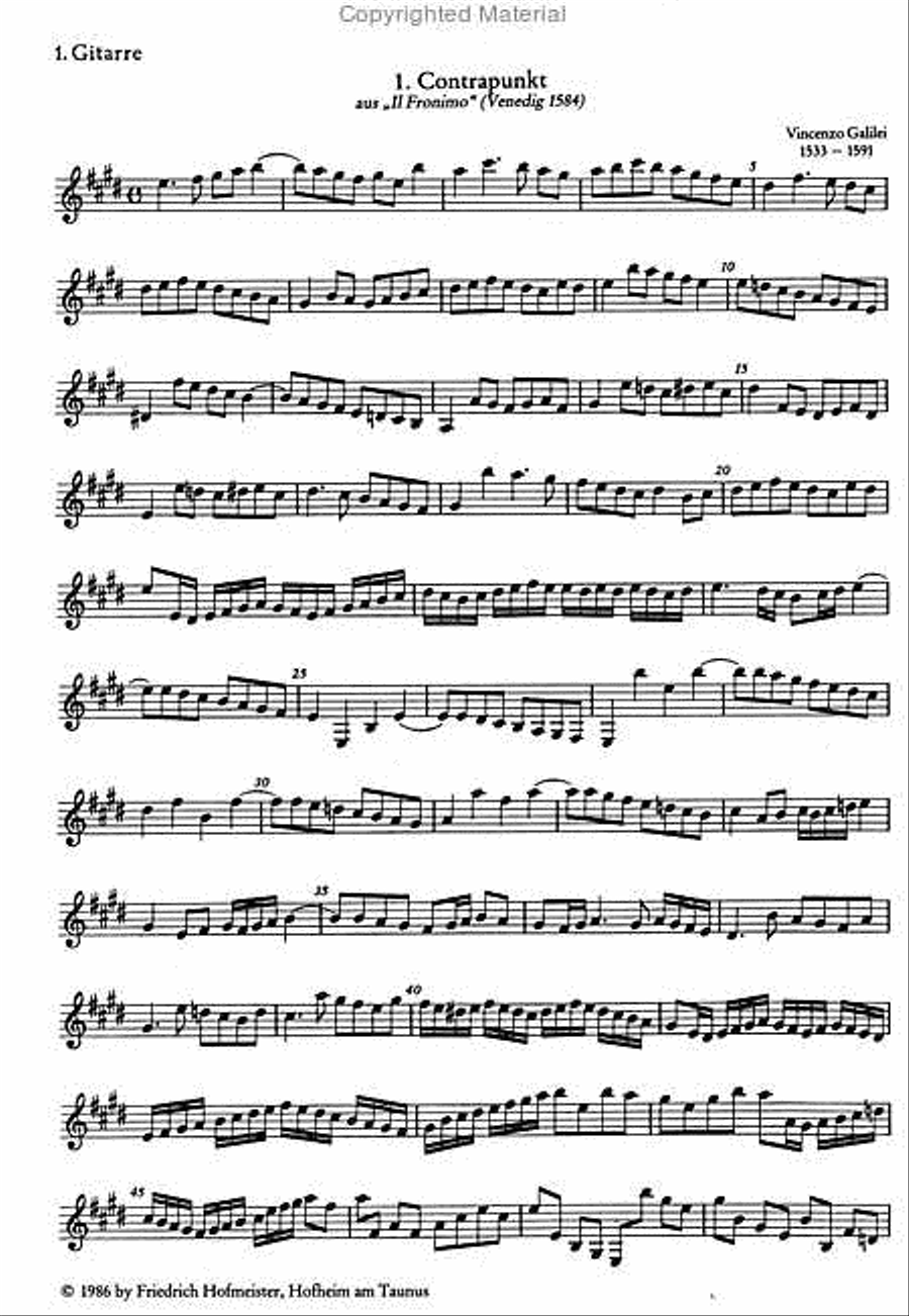 Das Gitarrespiel. Ein Unterrichtswerk vom Anfang bis zur Meisterschaft Guitar scores gallery preview page 2
