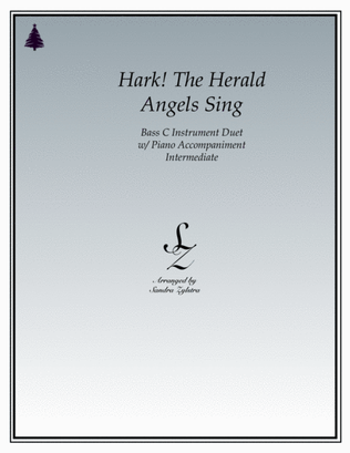 Hark! The Herald Angels Sing (bass C instrument duet)