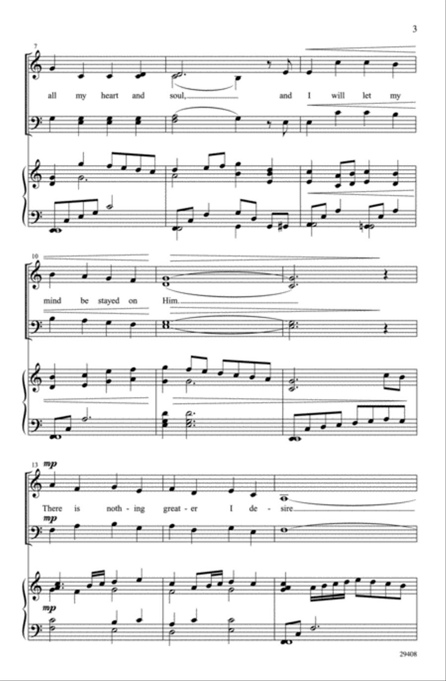 I Will Love the Lord 4-Part scores gallery preview page 3