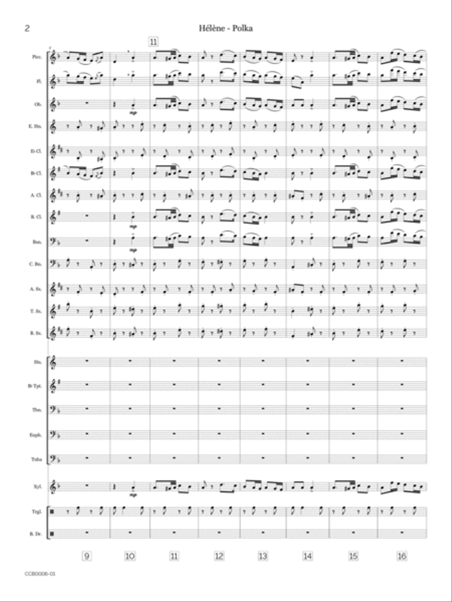 Hélène Polka Concert Band scores gallery preview page 5