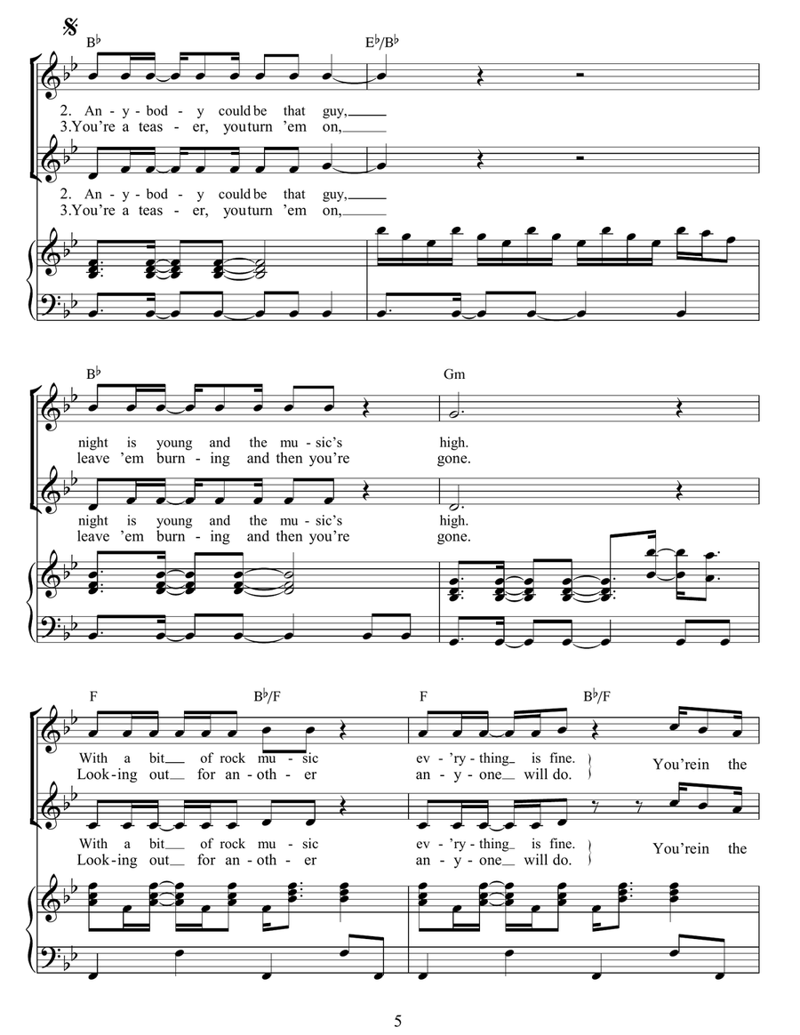 Dancing Queen (arr. Rick Hein) 2-Part scores gallery preview page 5