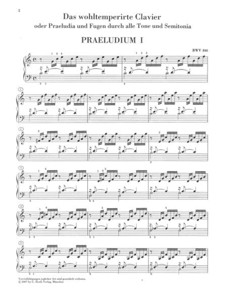 Prelude and Fugue C Major BWV 846 from The Well-Tempered Clavier Part I